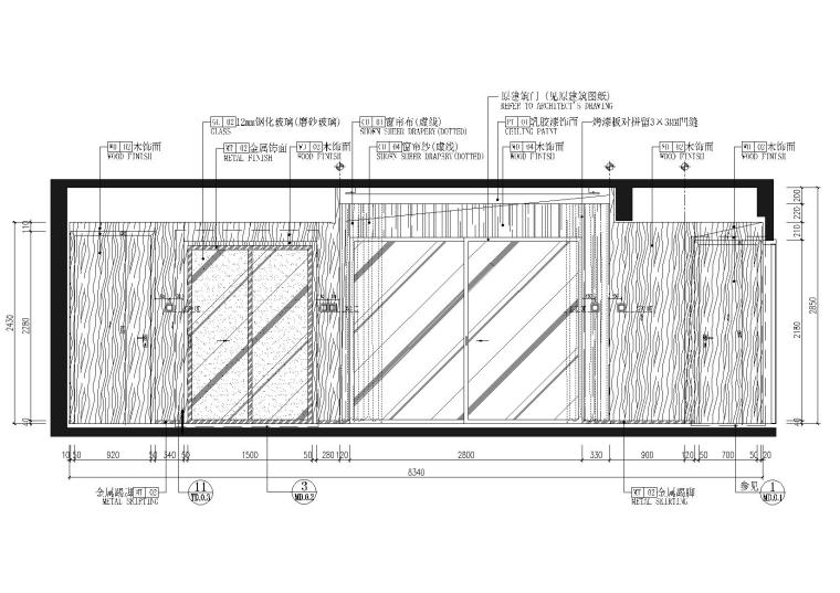 [深圳]京基长源项目4栋2层C户型施工图-客餐厅立面图2