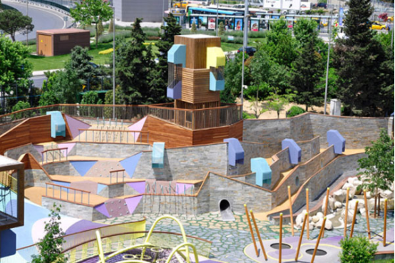 亲子公园su资料下载-社区亲子互动儿童游乐场设施设计，共创亲密
