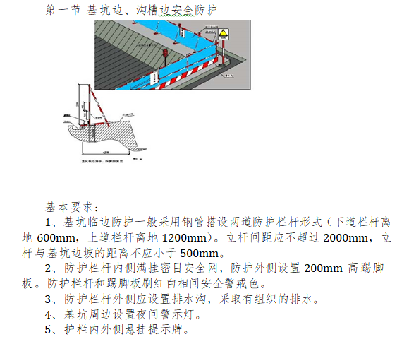 施工现场临时设施及安全防护管理标准图集-基坑边、沟槽边安全防护