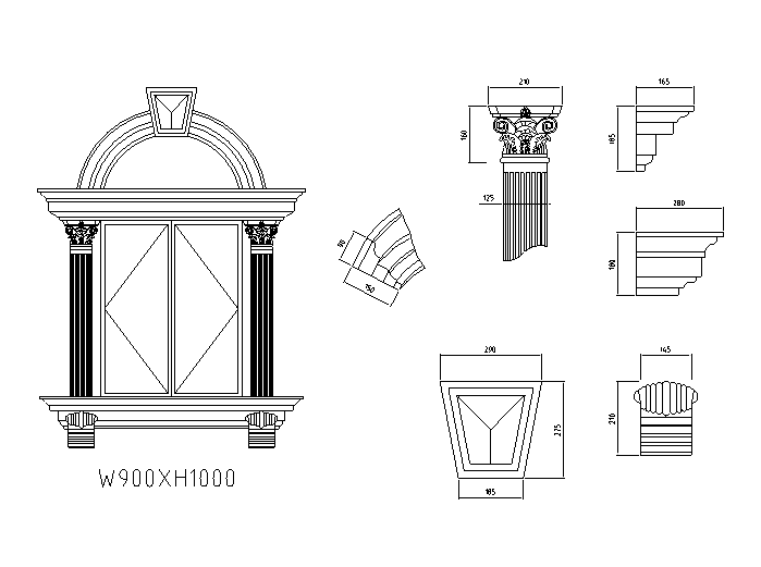 GRC成品大样图（CAD）-GRC成品大样图4