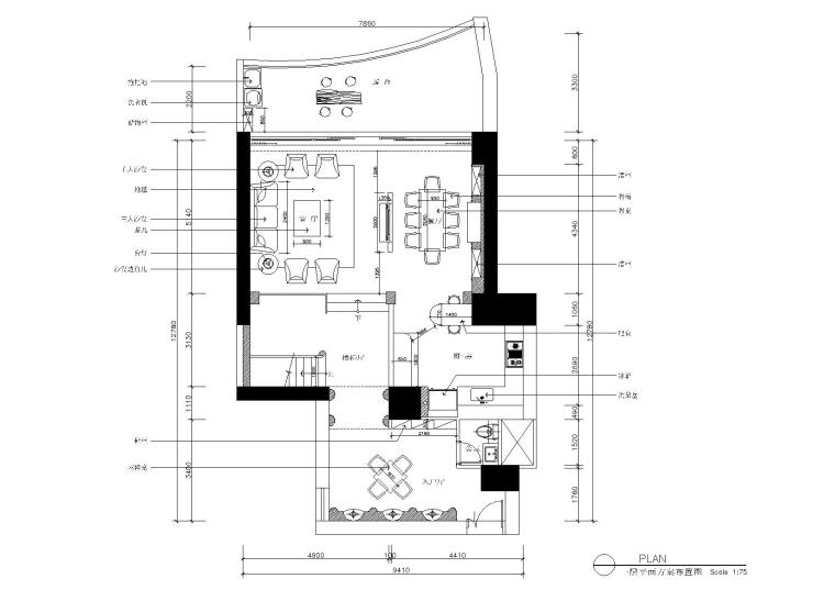 地中海别墅建施图资料下载-[深圳]-金域蓝湾欧式别墅施工图