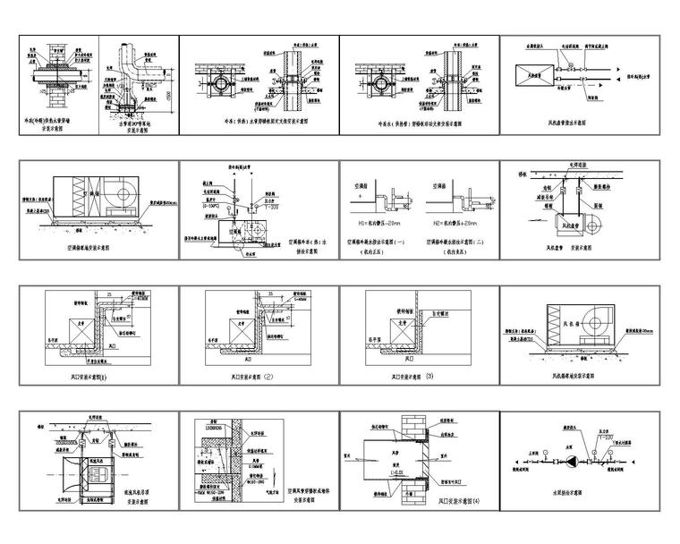 河北唐山古冶金街大型商场暖通设计施工图