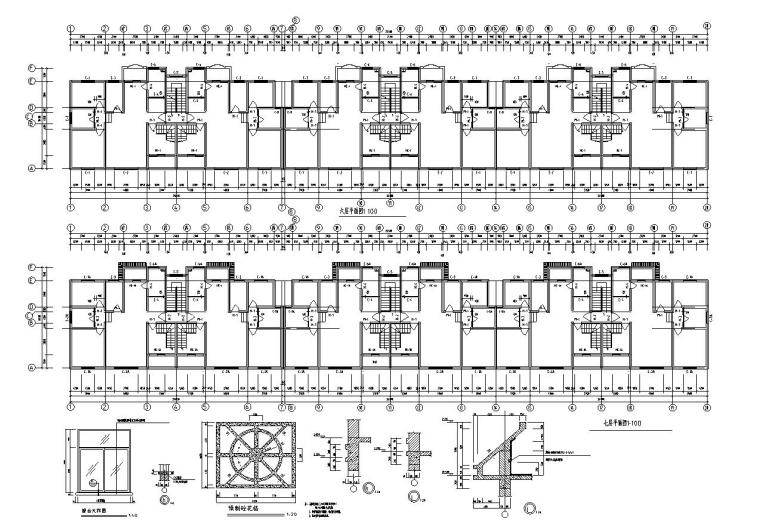 120平米住宅及错层户型设计图-六层平面图