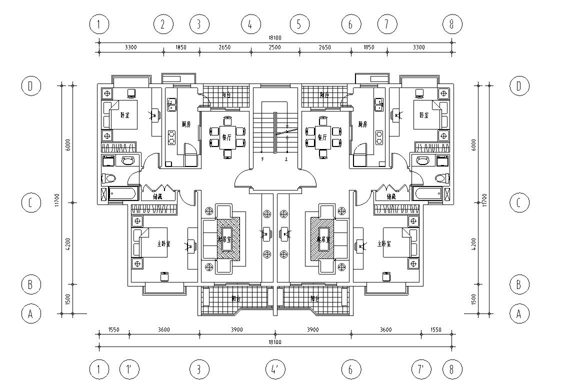 经典多层住宅楼户型设计图-建筑户型图-筑龙建筑设计论坛