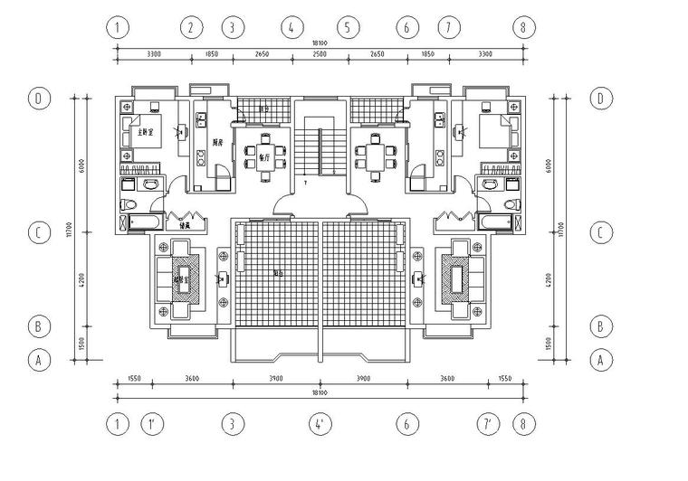 经典多层住宅楼户型设计图