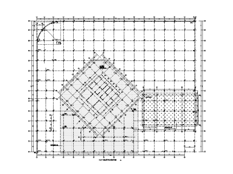 36层框架-核心筒办公楼结构施工图(钢骨柱)-墙柱轴线定位及截面变化