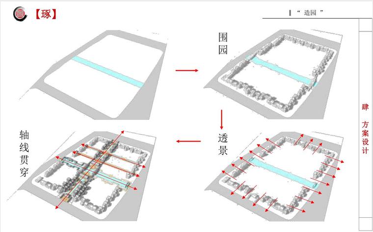 ​[江苏]中式风格联排别墅规划方案文本-方案设计