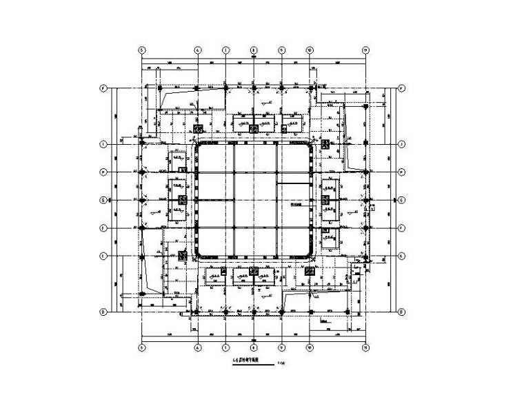 金融大厦方案文本资料下载-280m框筒金融大厦建筑结构图(桁架式楼板)