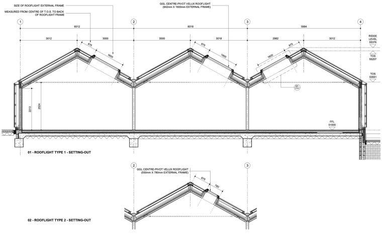 英国绿地中的育儿所-10004_DT_001_Rev_3_Rooflight_Setting-Out