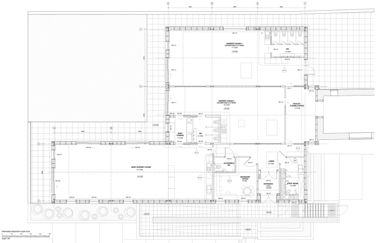 英国绿地中的育儿所-10004_PR_GA_003_Rev_12_Proposed_Ground_Floor_Plan