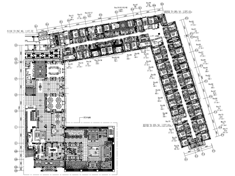 [拉萨]香格里拉酒店客房区施工图+实景拍摄-5三层