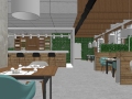 现代风格餐饮空间室内SU模型设计（2）