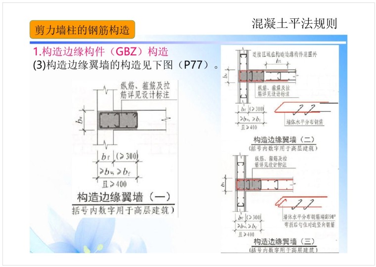 混凝土平法规则——剪力墙平法识图及钢筋构-4、剪力墙柱的钢筋构造