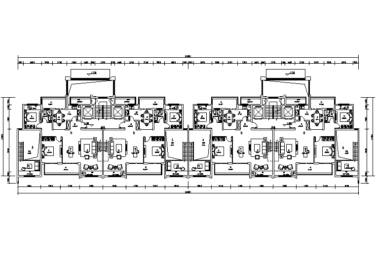 [江苏]泰禾姑苏院子建筑设计施工图（CAD）-高层区36#二层平面图