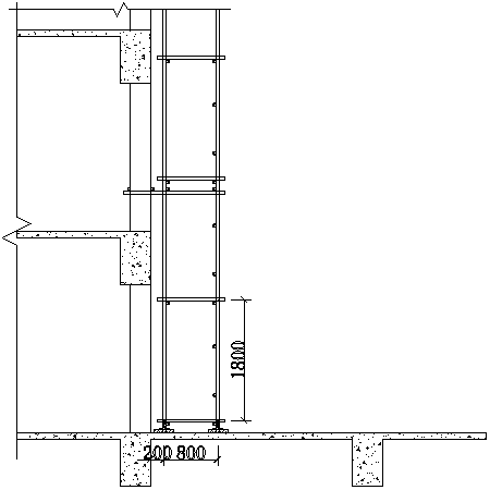 高层宿舍楼落地式脚手架施工方案专家论证-06侧面图