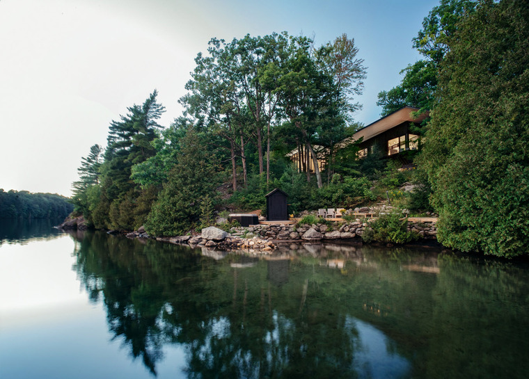 加拿大约瑟夫湖木屋-018-Lake-Joseph-Cottage-by-VFA-Architecture-Design