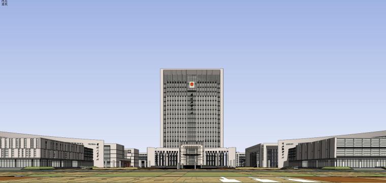 安徽某政府办公楼资料下载-现代风格行政政府办公楼建筑模型