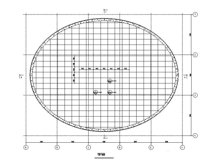 拉索幕墙系统标准图(公司标准）-张弦梁穹顶平面图