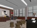 现代风格办公空间室内SU模型设计(4)