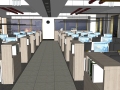 现代风格办公空间室内SU模型设计(3)