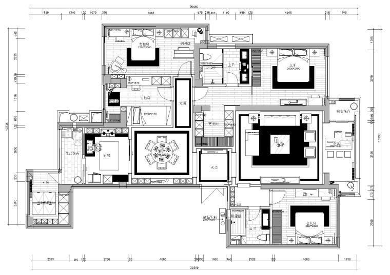 建发su模型资料下载-[福州]建发国宾府·观山新中式样板间施工图