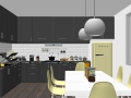 欧式风格厨房空间室内SU模型设计（2）