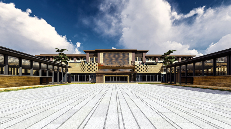 敦煌天河大酒店建筑模型设计