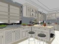 欧式风格厨房空间室内SU模型设计（7）