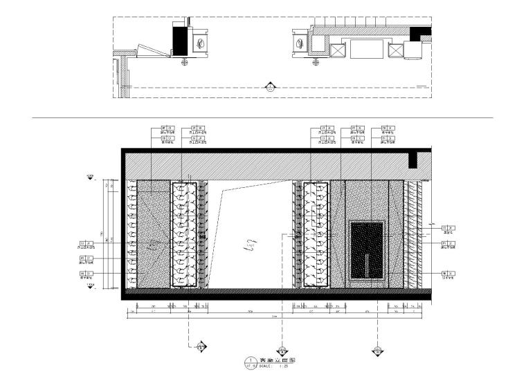 [福州]-百督府新中式风格别墅施工图+效果图-福州百督府一层客厅立面图