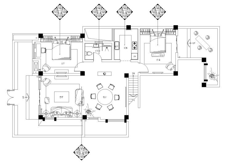 别住宅施工图结构资料下载-[云南]高文安-大理王宫别院下叠户型施工图