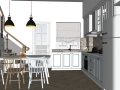 欧式风格厨房空间室内SU模型设计（4）