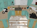 欧式风格厨房空间室内SU模型设计（6）