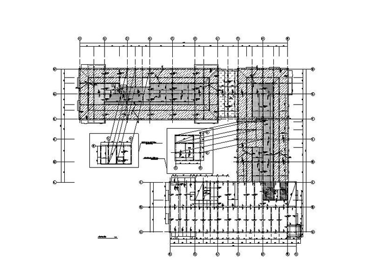 6层装配式框架医疗办公建筑结构施工图2018-五层顶板配筋图