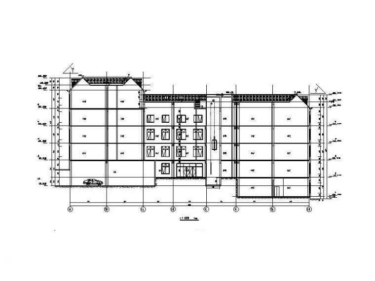 6层装配式框架医疗办公建筑结构施工图2018-建筑剖面图