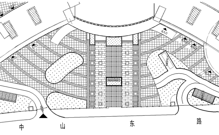 [贵州]人民医院整体搬迁景观CAD施工图-3 入口详图_看图王