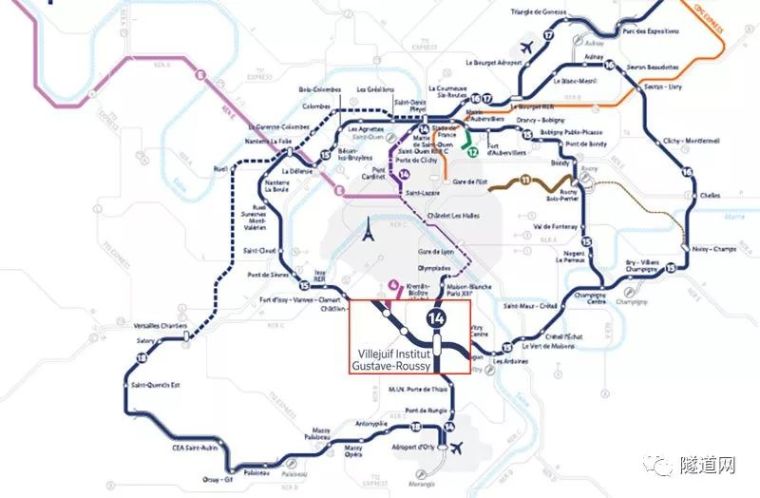 cad换乘站资料下载-巴黎快线的竖井式换乘站