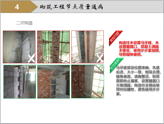 建筑工程施工现场质量通病控制总结汇报-4二次构造处理