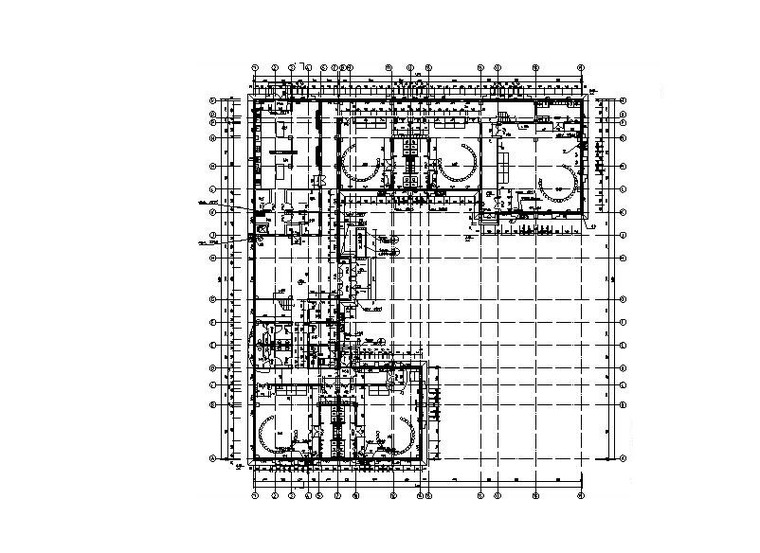 3层框架结构幼儿园施工图（建筑结构电气）-幼儿园一层平面图