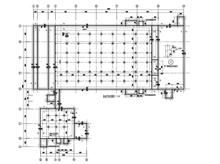 彩钢板墙面节点图资料下载-公猪舍建筑结构施工图（单层空旷房屋结构）