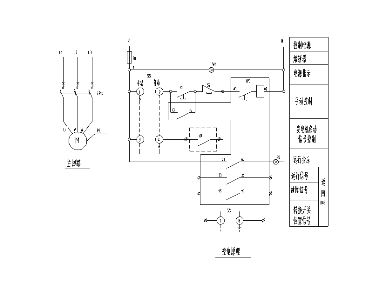 各种水泵控制原理图-发电机送风机控制原理