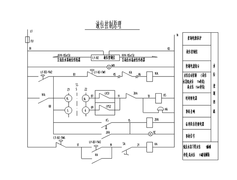 各种水泵控制原理图-液位控制原理