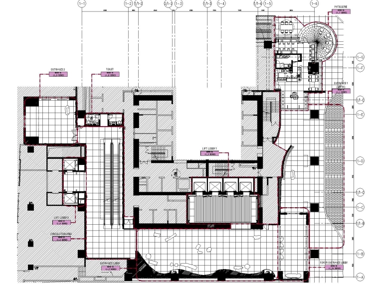 室内方案全套cad资料下载-LTW-合肥君悦酒店室内装修全套CAD施工图
