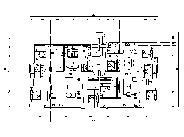 6层户型cad资料下载-嘉兴城南路西常睦路南地块住宅户型图(CAD)