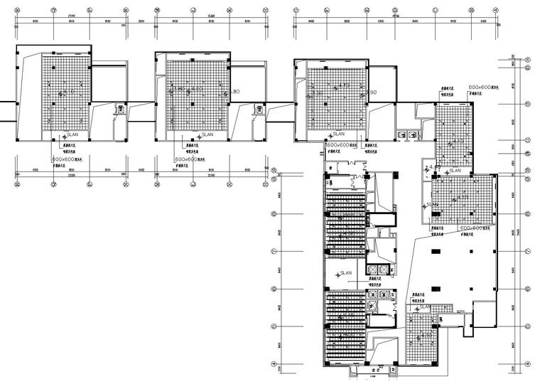 上海阳光广场影城全套CAD施工图+高清效果图-上海阳光广场影城夹层天花布置图