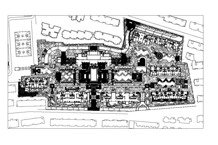 园石桥CAD施工图资料下载-[浙江]杭州新华园住宅植物CAD施工图设计