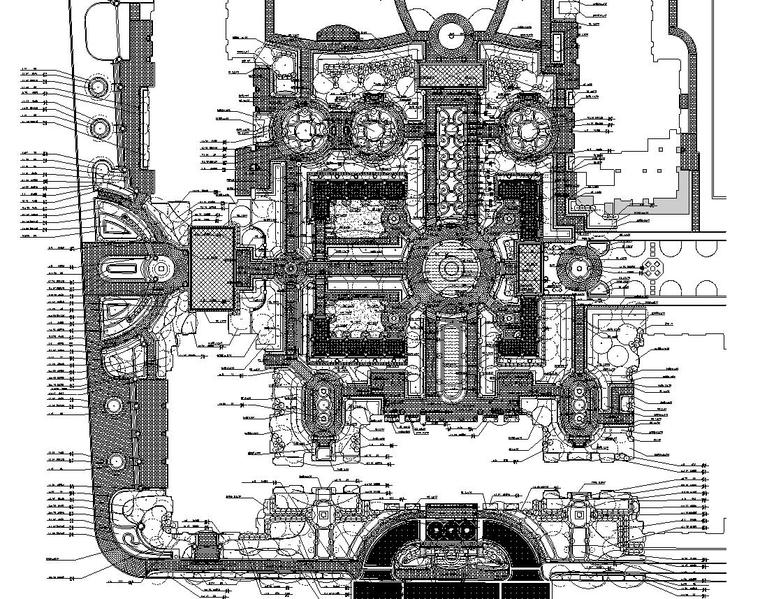 [北京]绿城北京诚园植物CAD施工图+实景图-样板区灌木种植图