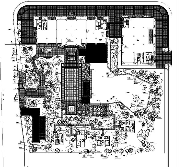 示范区全套施工图资料下载-[浙江]朗道五矿崇文示范区植物CAD施工图