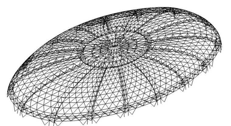 案例赏析|巨型钢桁架组合弦支网壳结构_16