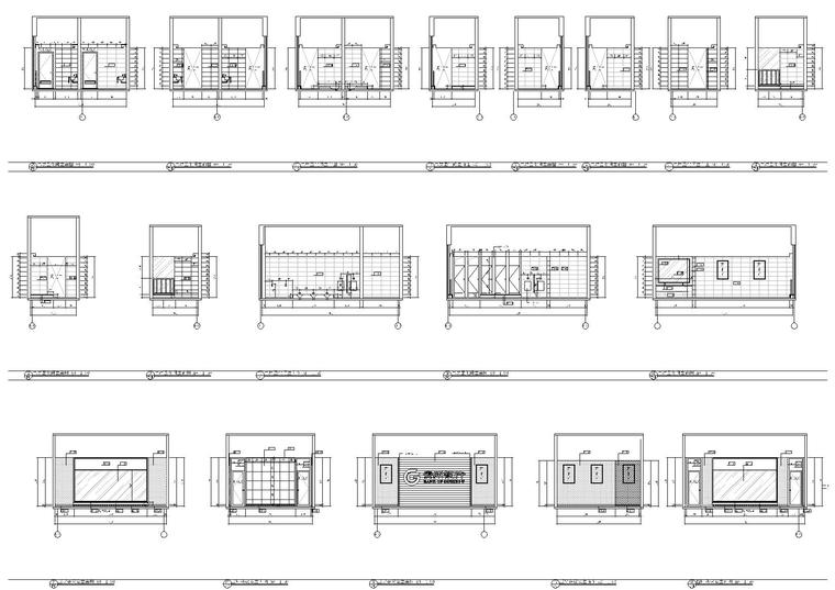 [贵州]同大-贵州银行安顺分行办公项目图纸-二层、三层、四层立面图