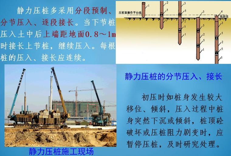 靜力壓樁施工現(xiàn)場(chǎng)